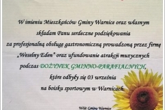 Weselny Eden podziękowanie
